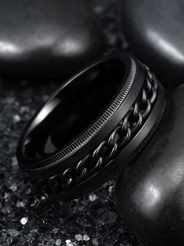 Men Chain Decor Ring