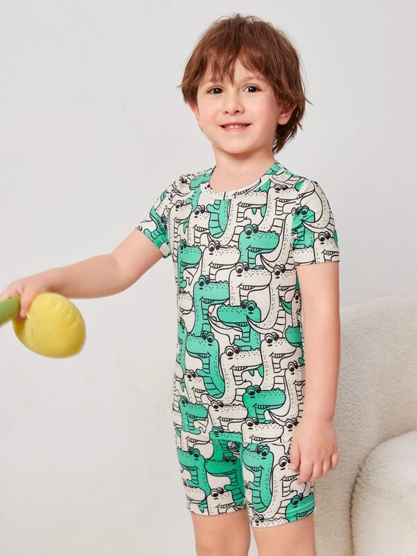 Boys Cartoon Graphic Snug Fit PJ Set