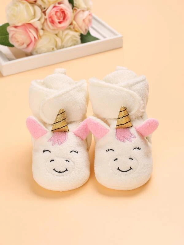 Baby Unicorn Decor Fuzzy Boots