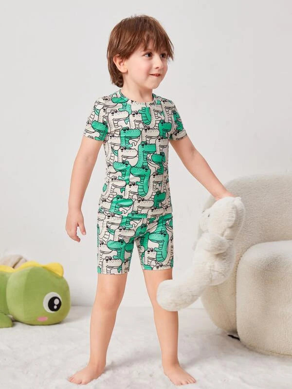 Boys Cartoon Graphic Snug Fit PJ Set