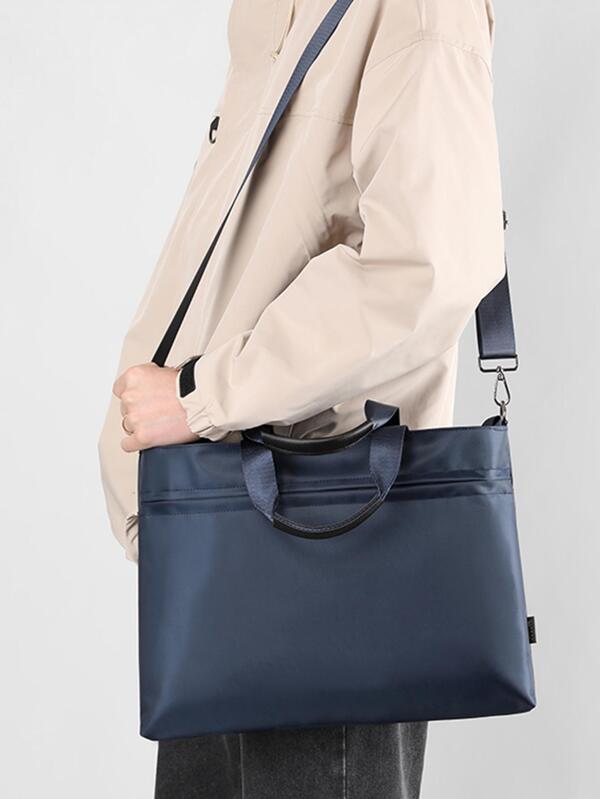 Business Casual Briefcase With Adjustable Shoulder Strap