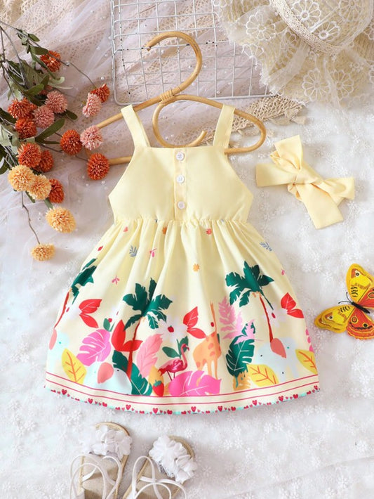 Baby Girl Floral Print Cami Dress