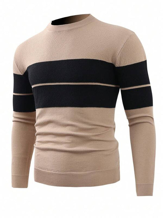 Manfinity Homme Men Striped Pattern Colorblock Sweater
