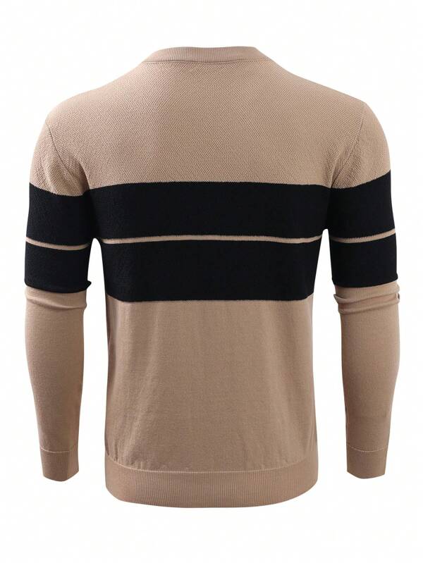 Manfinity Homme Men Striped Pattern Colorblock Sweater