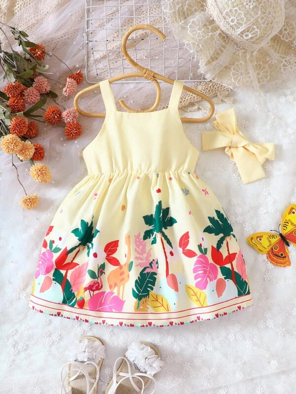 Baby Girl Floral Print Cami Dress