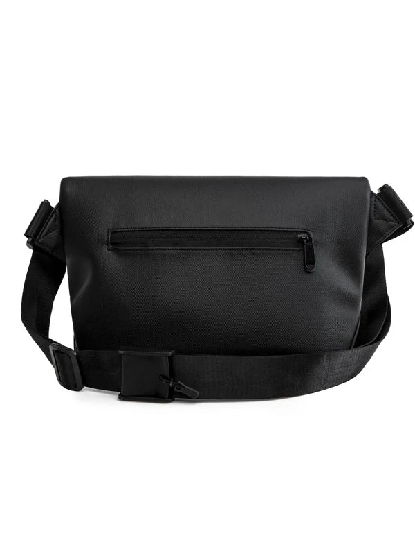 Leisure sports commuting crossbody bag with large capacity waterproof fabric, simple and versatile men's chest bag