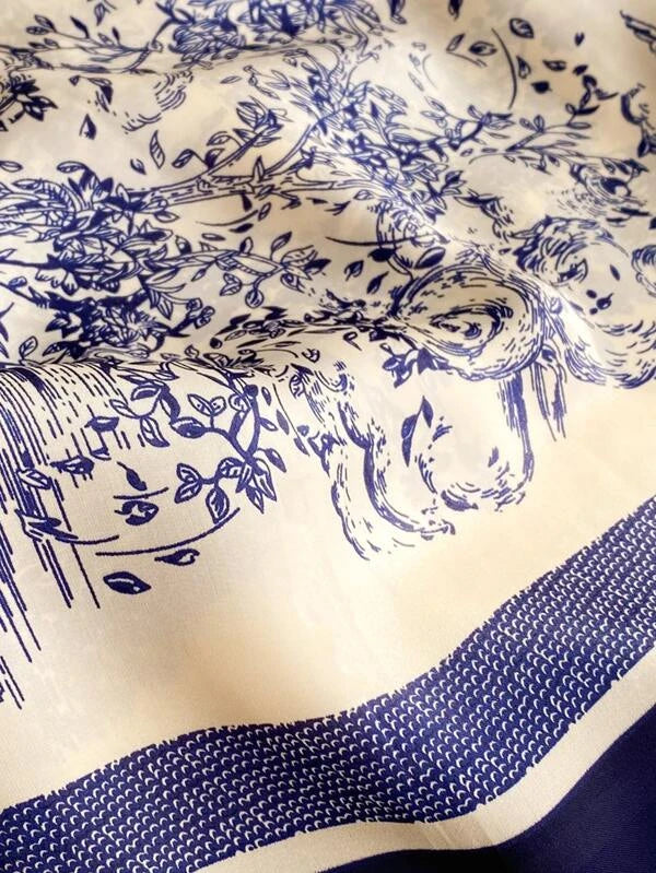 Landscape Print Bandana Scarf