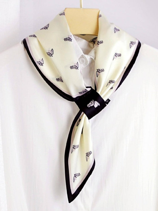 Horse Print Twilly Scarf