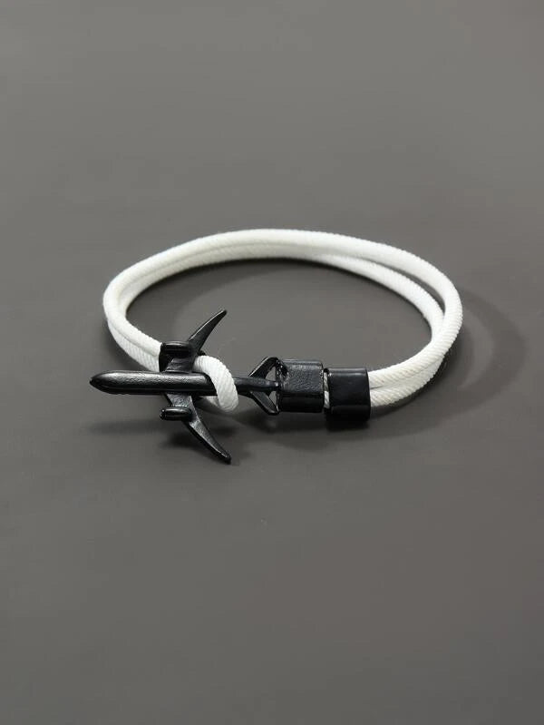 1Pc Aircraft Shaped Adjustable Bracelet For Men For Daily Decoration For A Stylish Look