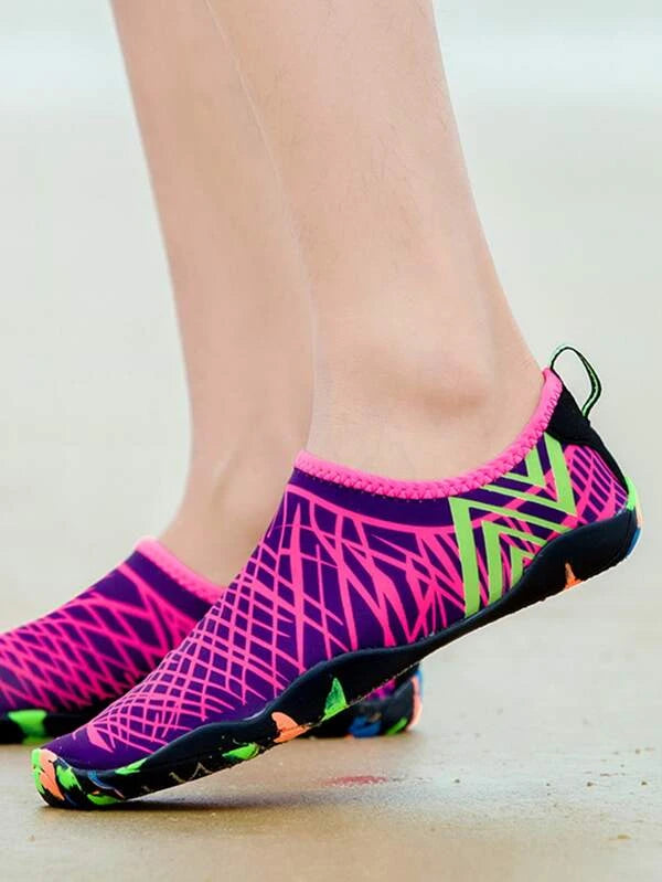 Geometric Print Color Block Creek Shoes