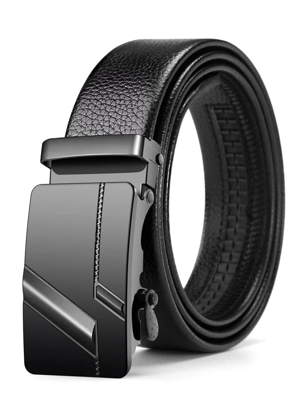 Men Black Belt Automatic Buckle Belt