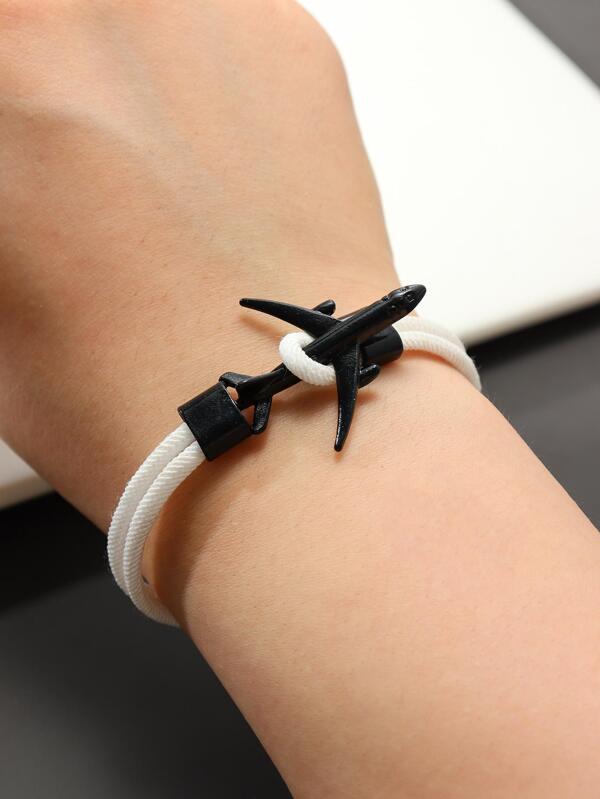 1Pc Aircraft Shaped Adjustable Bracelet For Men For Daily Decoration For A Stylish Look