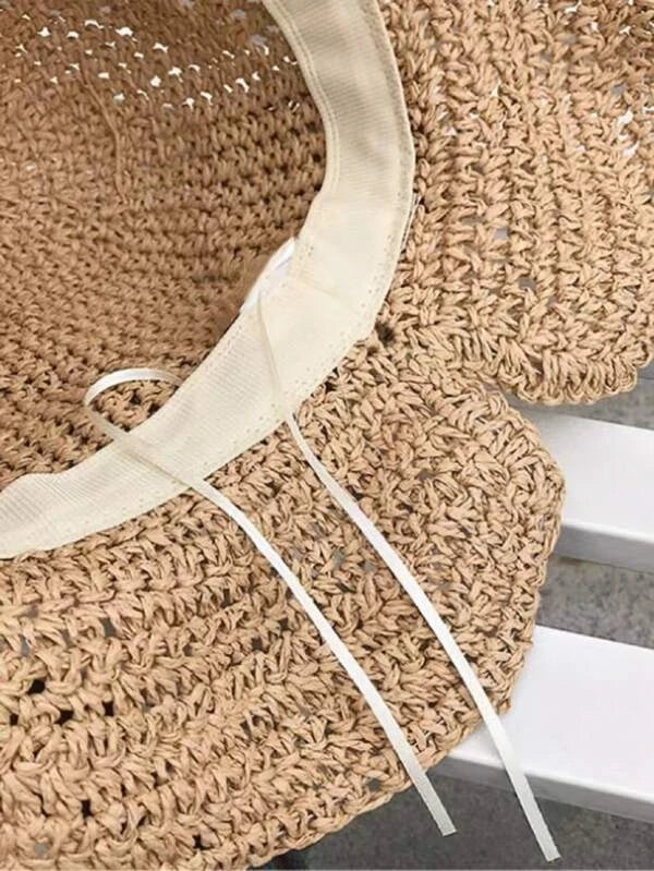 Bow Decor Straw Hat