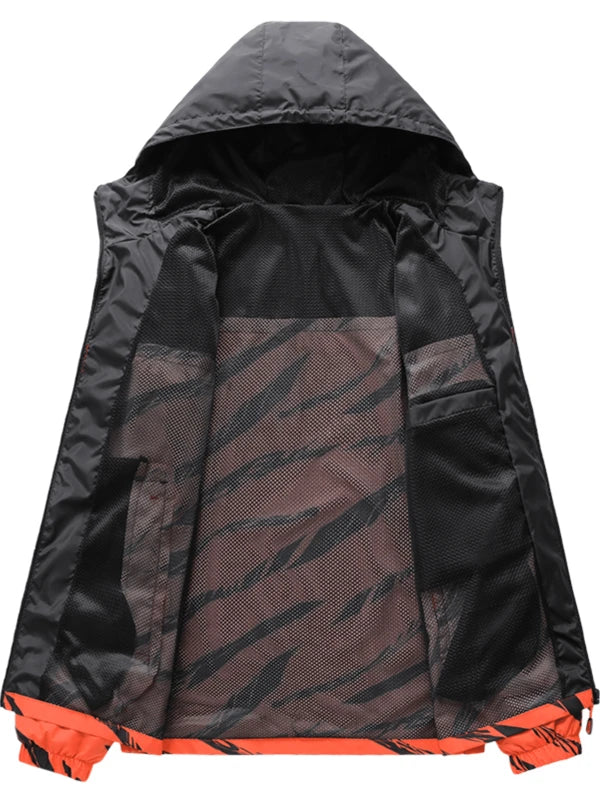 Men's Windproof Sports Jacket With Hood