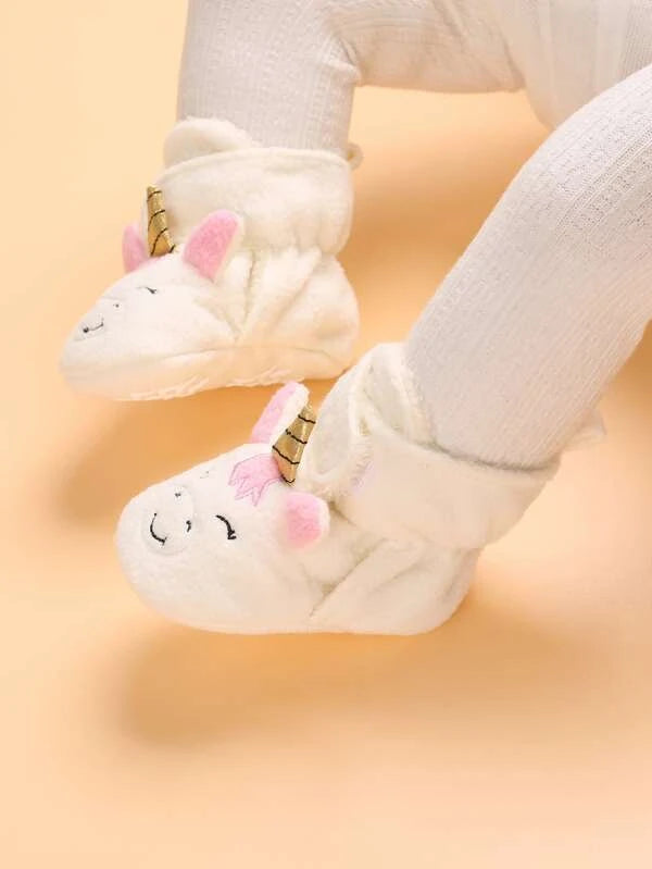 Baby Unicorn Decor Fuzzy Boots