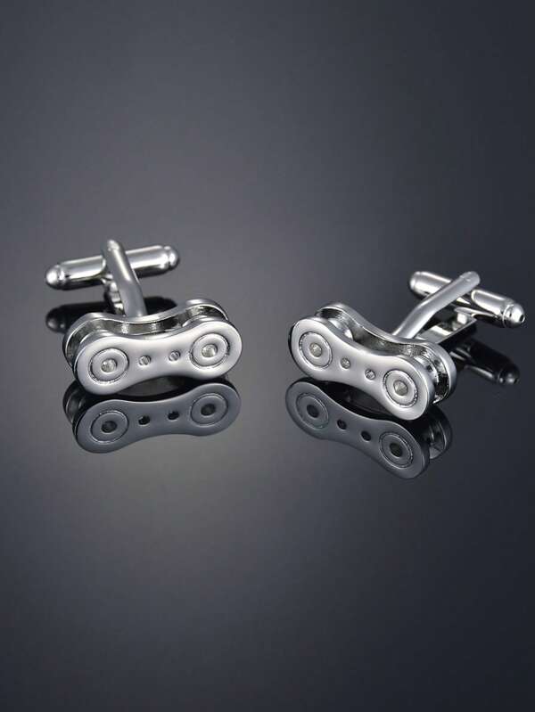 Men Bike Chain Decor Cufflinks For Daily Decoration For A Stylish Look