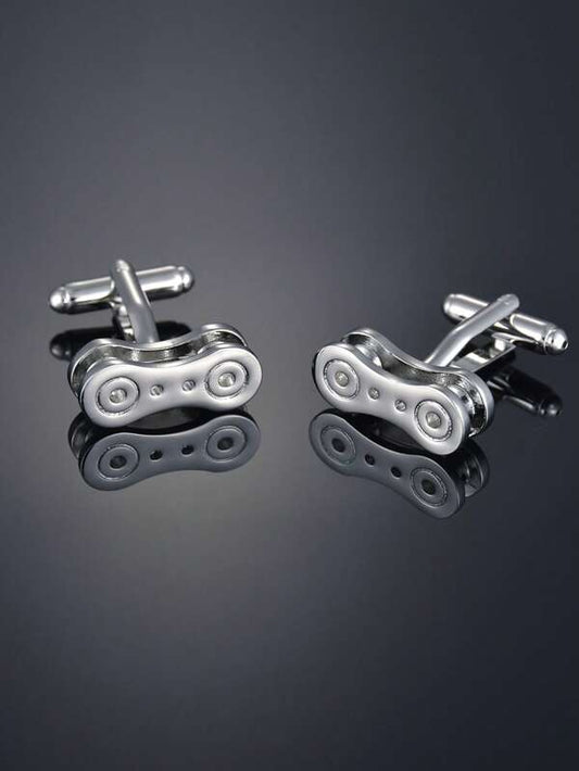 Men Bike Chain Decor Cufflinks For Daily Decoration For A Stylish Look