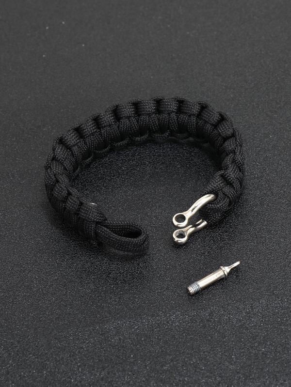 1Pc Casual Solid Braided String Bracelet For Men Women For Daily Decoration For A Stylish Look
