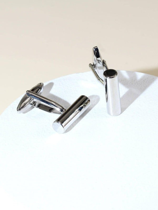 1pair French Cufflinks High-end Elliptical Men's Sleeve Links For Dress , Modern Fashion Clothing Decoration Accessories For Men