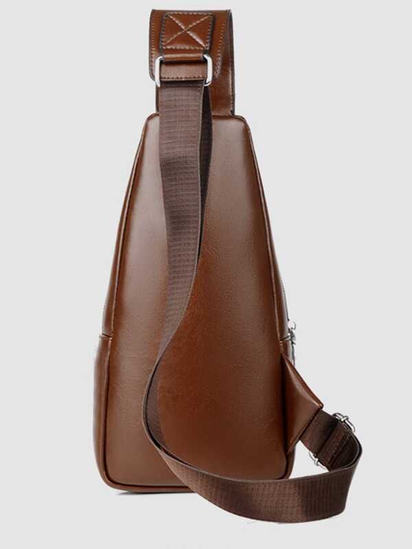 New chest bag Men's backpack Men's bag Small backpack casual leather bag single shoulder crossbody bag men's bag zipper