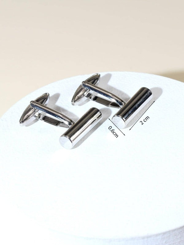 1pair French Cufflinks High-end Elliptical Men's Sleeve Links For Dress , Modern Fashion Clothing Decoration Accessories For Men