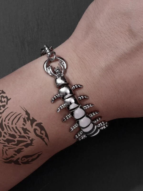 Men Centipede Design Bracelet