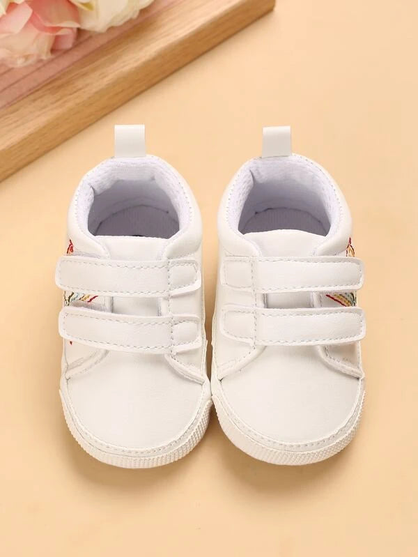 Baby Stars Pattern Hook-and-loop Fastener Strap Sneaker, Sporty Outdoor Sneakers