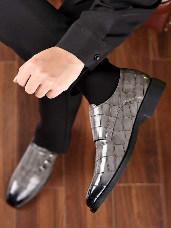 1pair Men's Fashionable Casual Dress Shoes