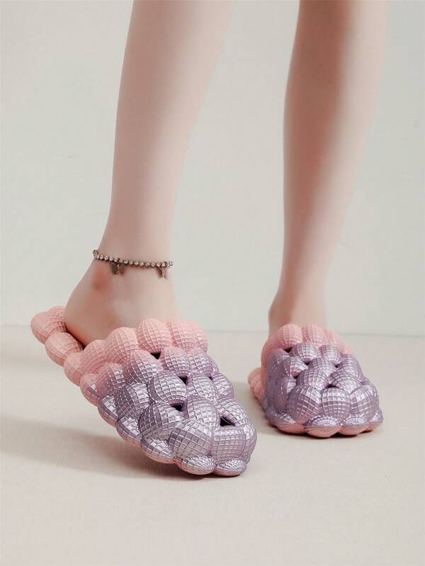 Women Ombre Hollow Out Bubble Vented Clogs, Fashion Outdoor EVA Clogs