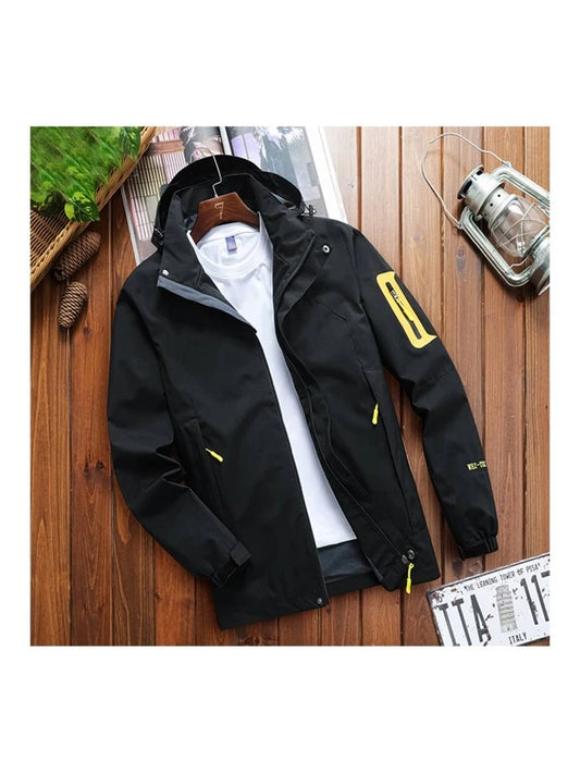 Couples' Outdoor 3 In 1 Windproof Jacket, Including Waterproof Fleece Coat And Windbreaker For Autumn And Winter