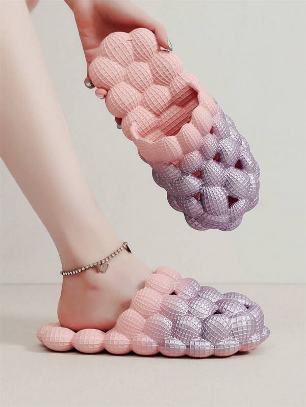 Women Ombre Hollow Out Bubble Vented Clogs, Fashion Outdoor EVA Clogs