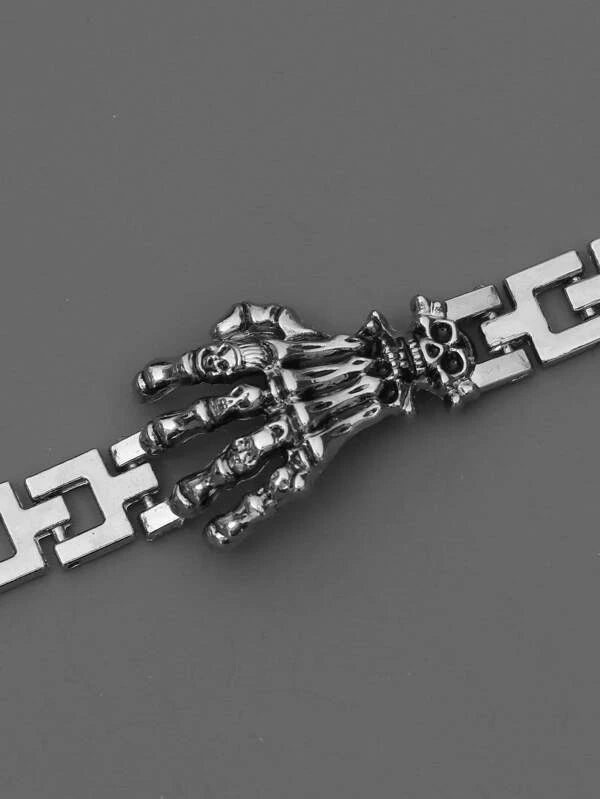 Men Skeleton Hand Decor Bracelet