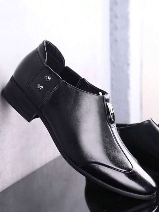 Business Dress Loafers For Men, Studded Decor Slip-on Dress Shoes