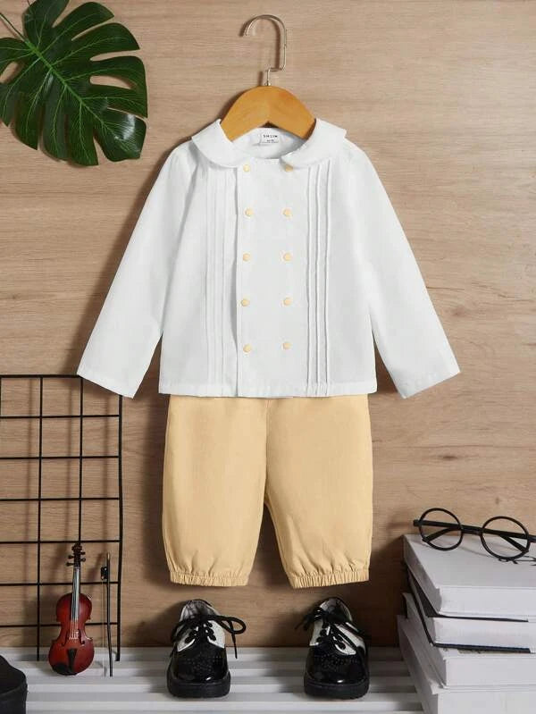 Baby Double Breasted Shirt & Capri Pants