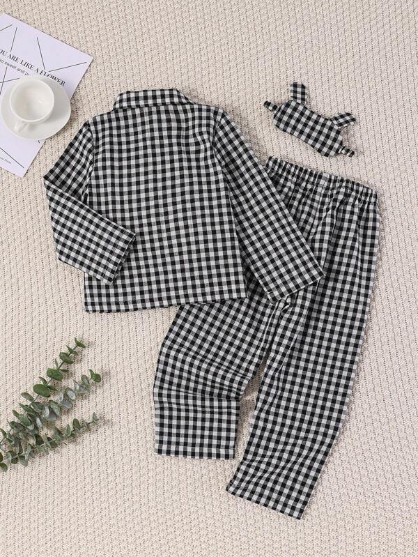 Toddler Girls Gingham Print PJ Set