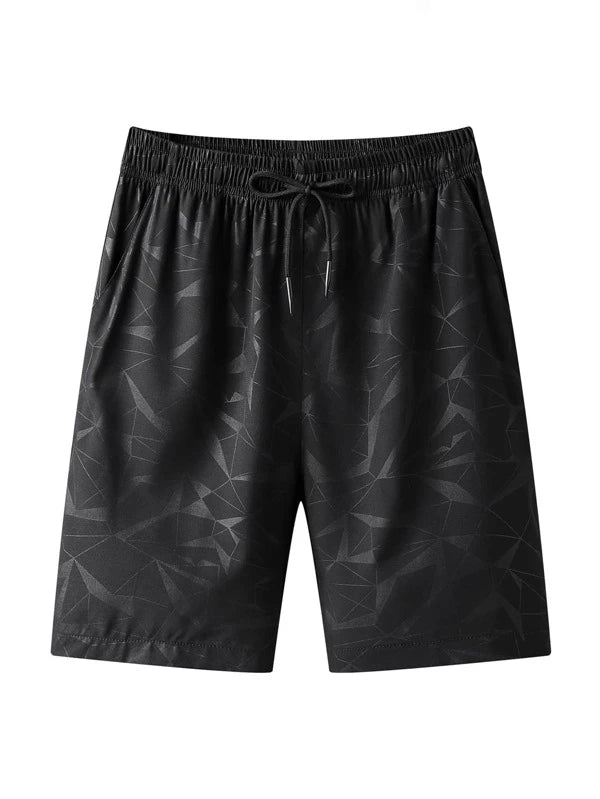 Men Geo Print Sports Shorts