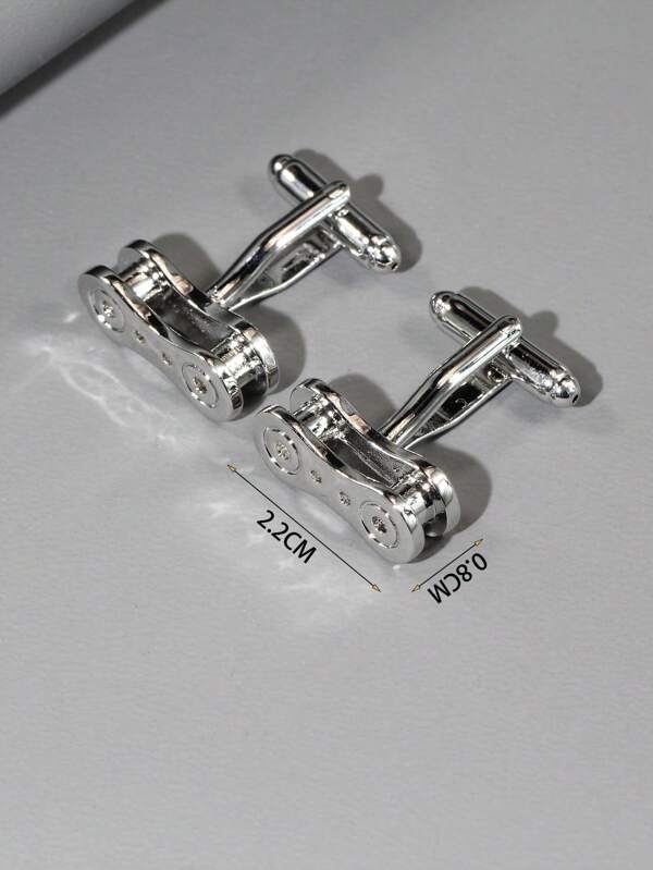 Men Bike Chain Decor Cufflinks For Daily Decoration For A Stylish Look