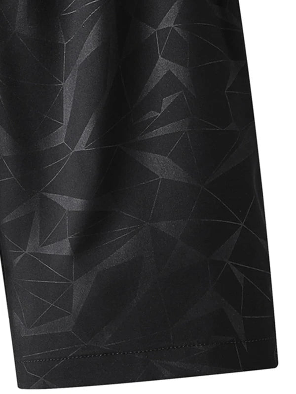 Men Geo Print Sports Shorts