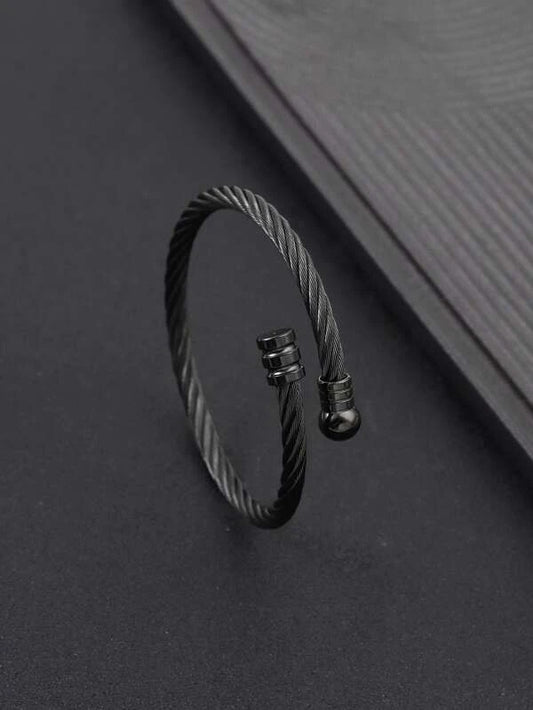 Fashionable and Popular 1pc Men Minimalist Bracelet, Stainless Steel Jewelry for Jewelry Gift and for a Stylish Look