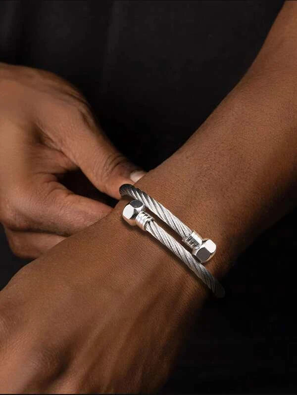 Men Minimalist Wrap Bangle