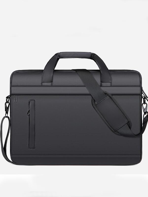 Simple Large Capacity Briefcase With Adjustable Shoulder Strap