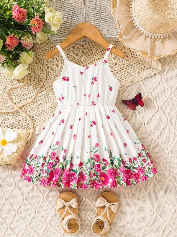 SHEIN Baby Floral Print Cami Dress