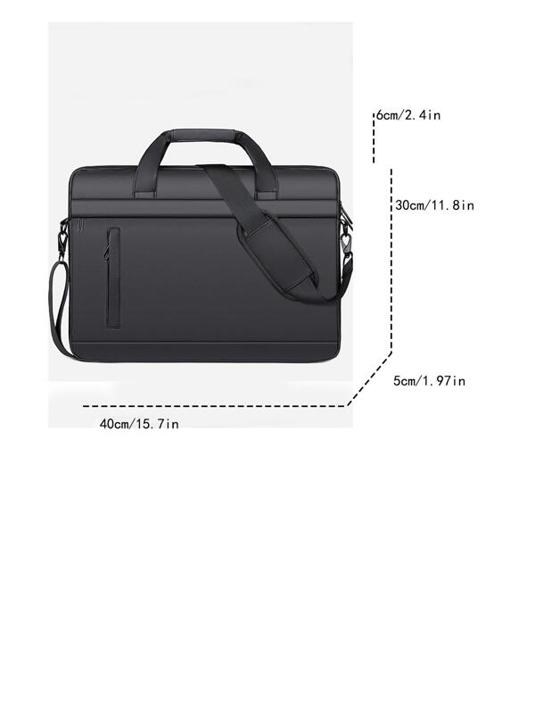 Simple Large Capacity Briefcase With Adjustable Shoulder Strap