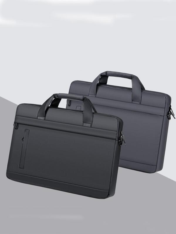 Simple Large Capacity Briefcase With Adjustable Shoulder Strap