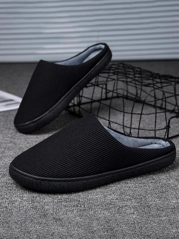 Men Minimalist Round Toe Slippers Indoor Slippers