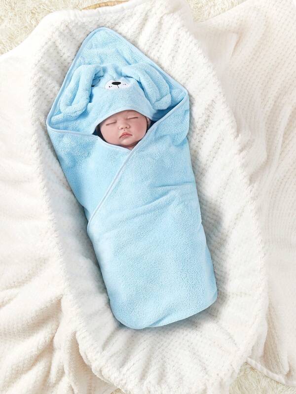 1pc Baby Cartoon Design Swaddling Blanket For Daily Life