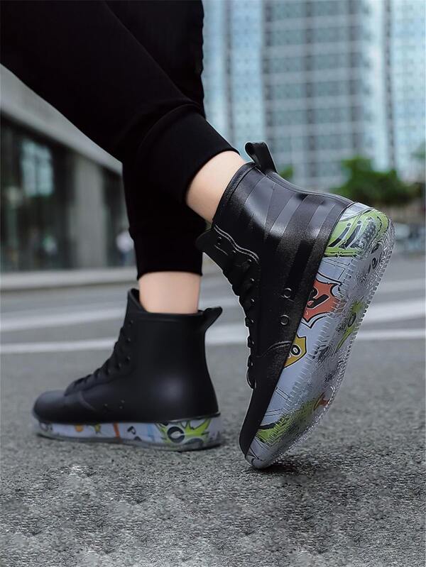 All Seasons' New Fashionable Rain Shoes Fishing Shoes Anti-slip Waterproof Daily Men's Casual Soft Trend