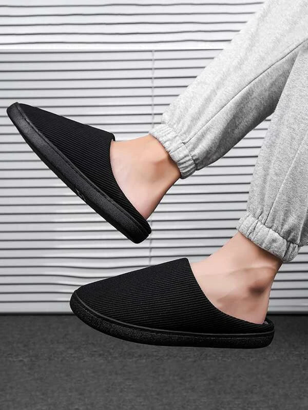 Men Minimalist Round Toe Slippers Indoor Slippers