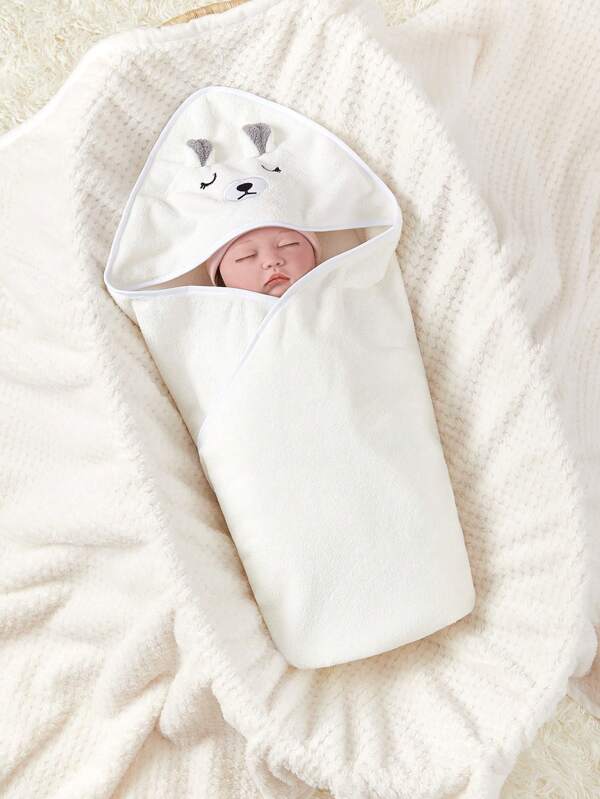 1pc Baby Cartoon Design Swaddling Blanket For Daily Life