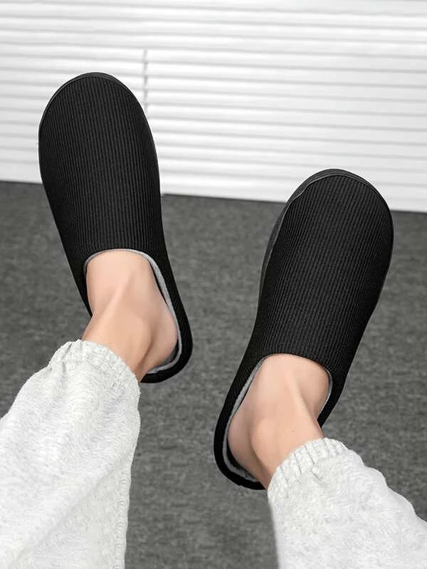 Men Minimalist Round Toe Slippers Indoor Slippers